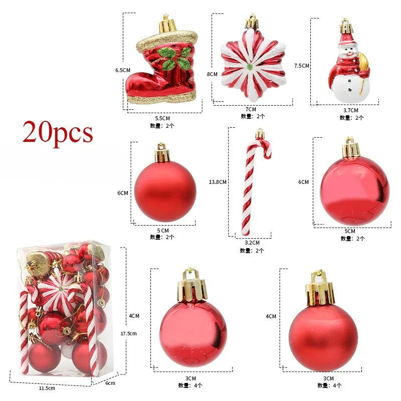 Bolas de natal Enfeites de Natal colorido inquebráveis, 50 peças, plástico, pendurar, Natal