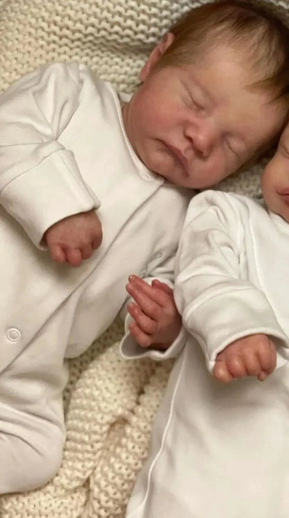 Reborn Bonecas Renascidas 19 Polegadas Bebê Recém-Nascido Dorminhoco Laura Pele 3D