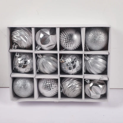 Bola de Natal 1 caixa de bolas de glitter, ecológicas, à prova d'água, de PVC, decorativas