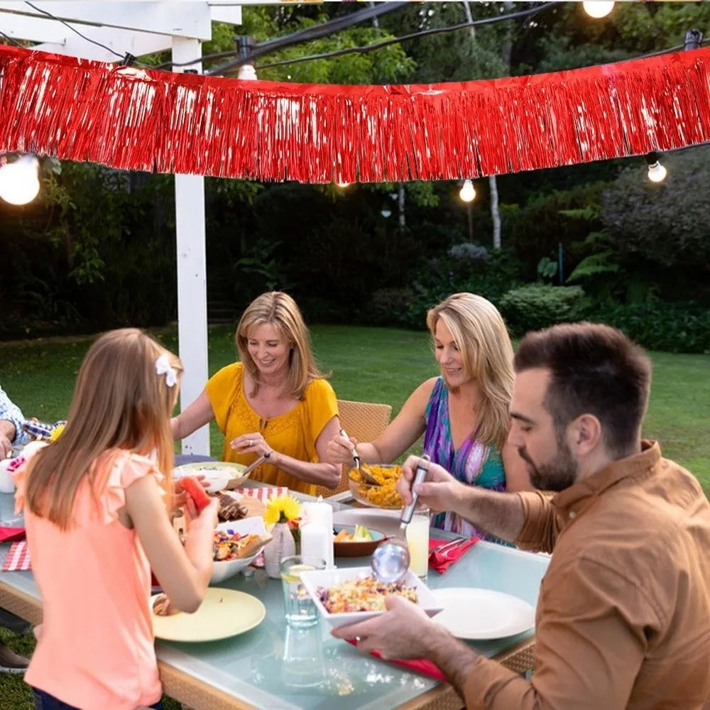 Cortina Laser Decorações flutuantes de desfile de glitter de 3,5 m trailer, guirlanda alumínio