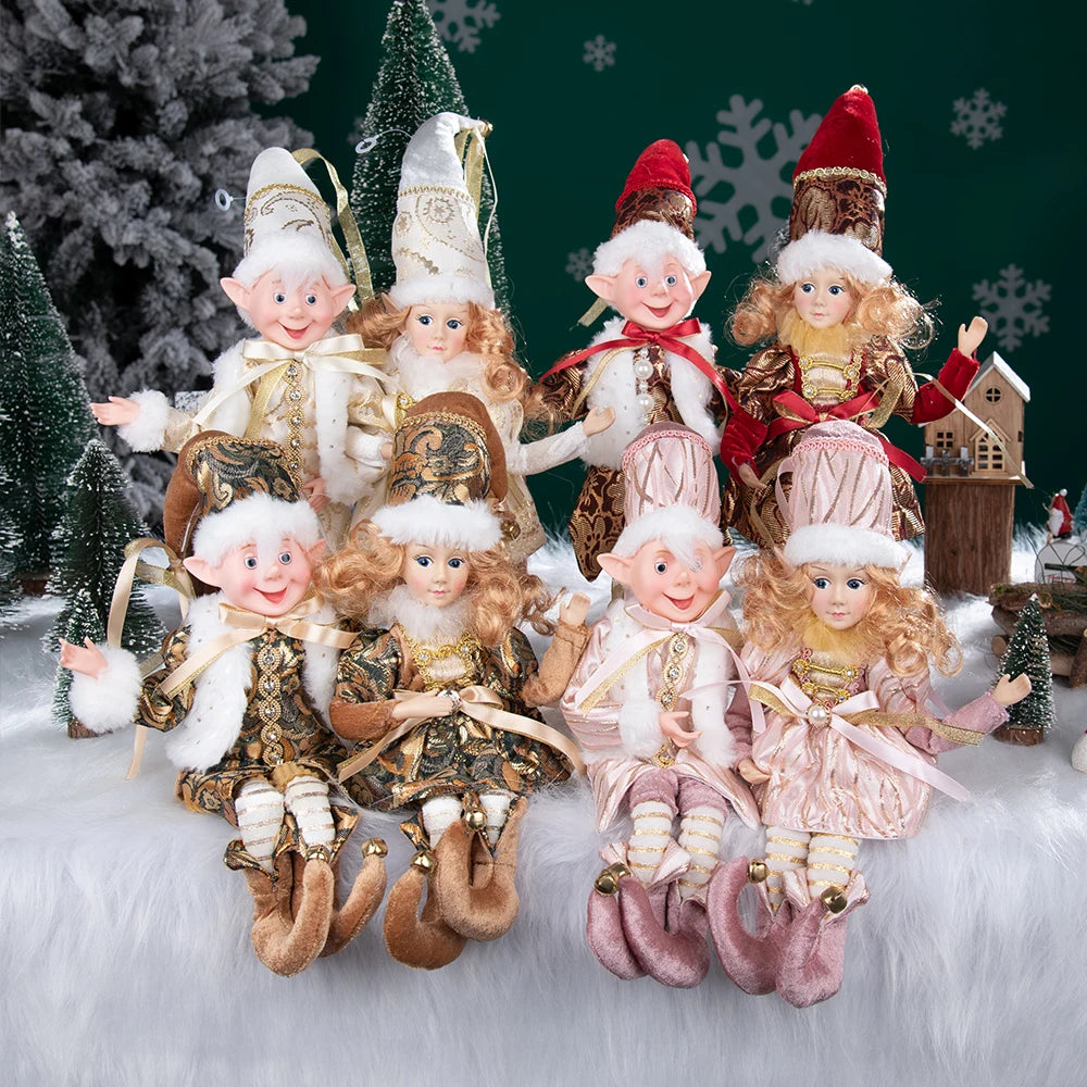 Bonecos de Elfo de Natal, 45cm Macios e Adoráveis enfeites Árvore de Natal Elfos Árvore Natal