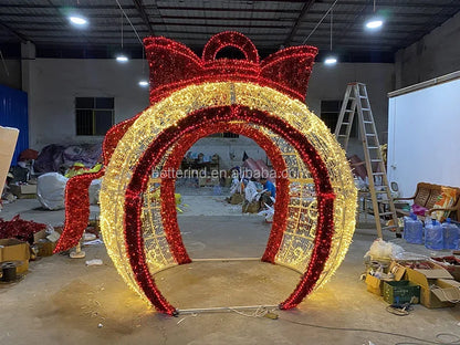 Bola de Natal  Shopping Grande LED Exterior Metal Decorativa Arco decorativo de Natal 3m