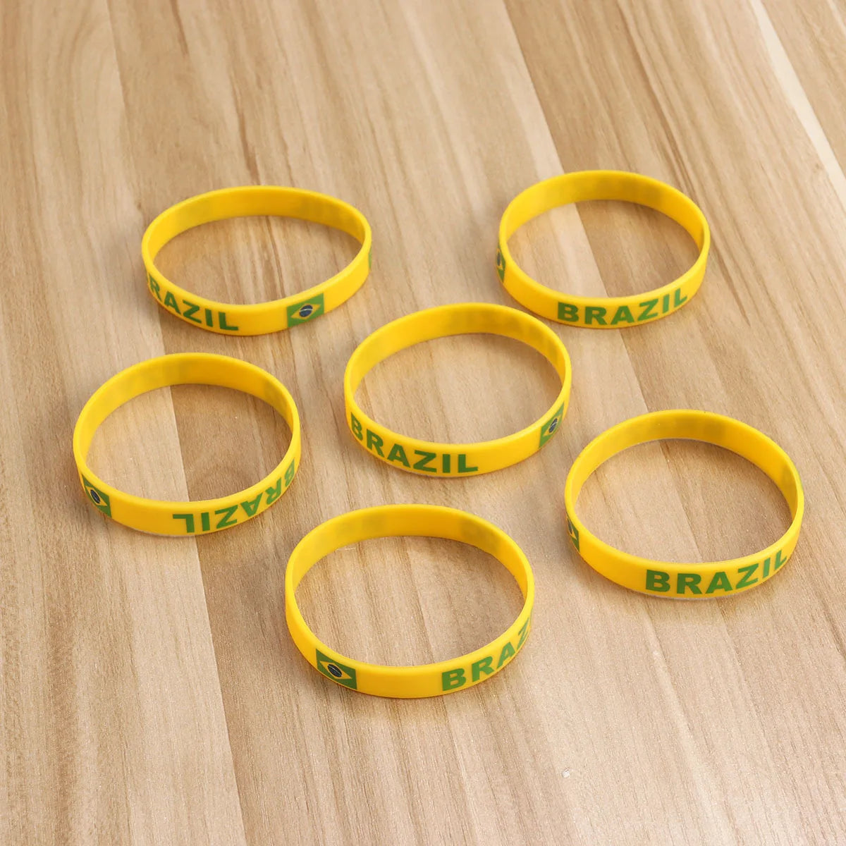 Pulseira de silicone com a do Brasil, 1 peças, nacional do Brasil, copa europeia, campo