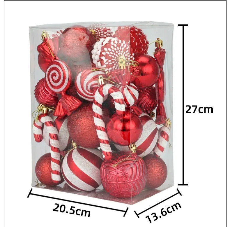 Bola de natal 36 peças enfeites de bola de Natal em formato especial, decoração de festa