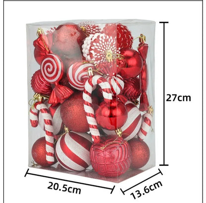 Bola de natal 36 peças enfeites de bola de Natal em formato especial, decoração de festa