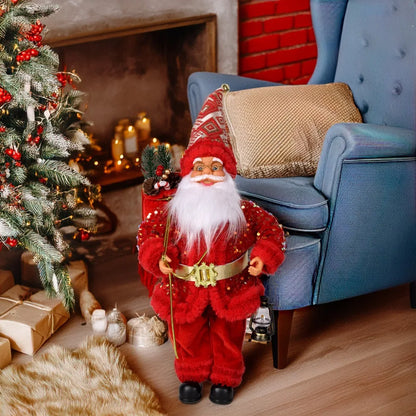 Decoração Natal Papai Noel Papai Noel de 34CM*20CM em pé estátua Papai Noel coleção