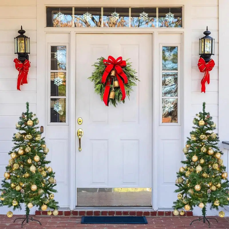 Guirlanda de Natal artificial verde de 19 polegadas com sino