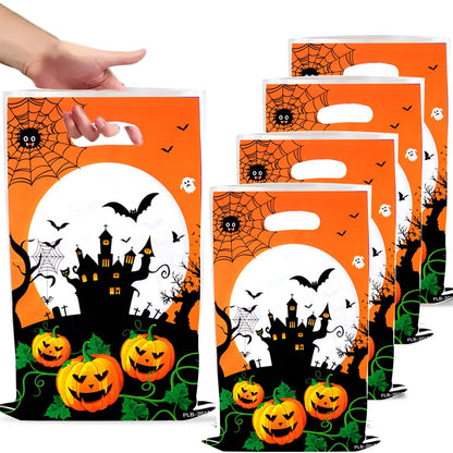 Sacolas Plásticas para Guloseimas e Presentes de Halloween, Sacolas de "Doces ou Travessuras"