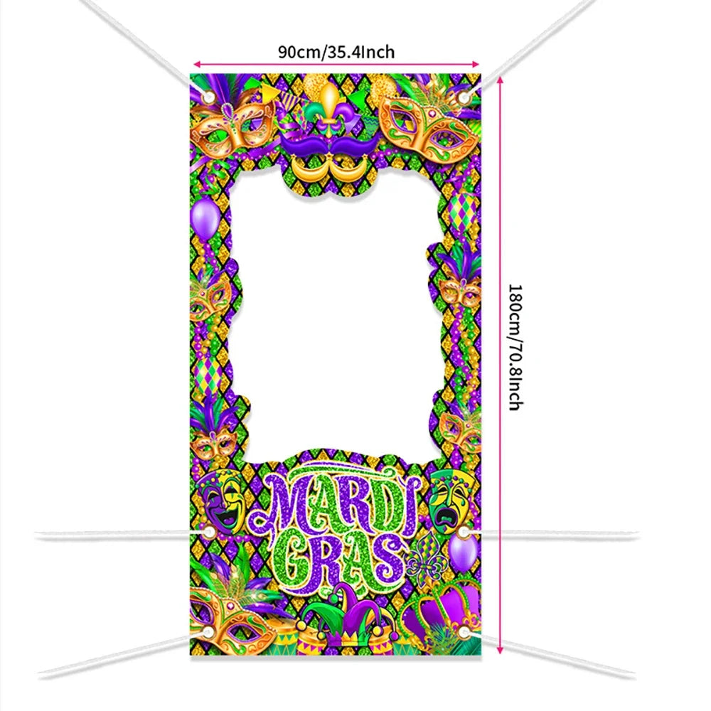 Moldura para Cabine de Fotos (Moldura Cabine de Fotos) com o tema Carnaval (Carnaval), Usada Tirar Fotos