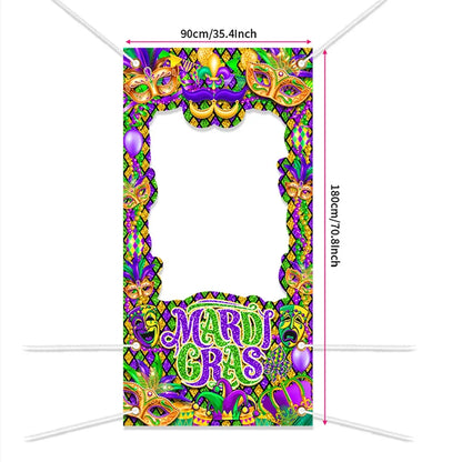 Moldura para Cabine de Fotos (Moldura Cabine de Fotos) com o tema Carnaval (Carnaval), Usada Tirar Fotos