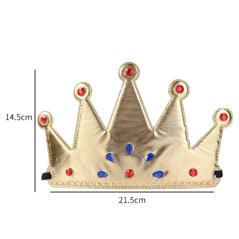 Coroa para Cabeça Festa Reinado do Masculino e Feminino Azul - 1 unidades