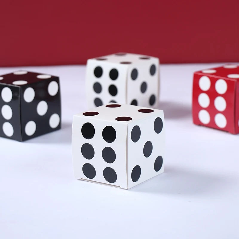 Caixas de presente com 12 peças de dados de 8 x 8 x 8 polegadas, decorações para festas