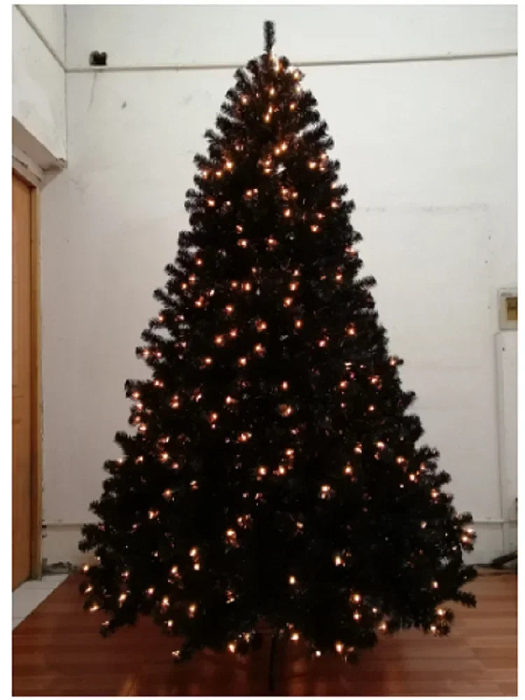 Árvore De Natal Preta 1,80m Preto Escuro 860 Galhos Luxo Cor Preto