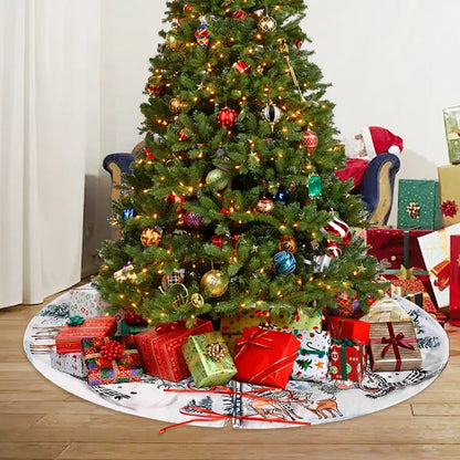 Saia para árvore de Natal, 75 até 122 cm, boneco de neve, rena, floco de neve, saia clássica