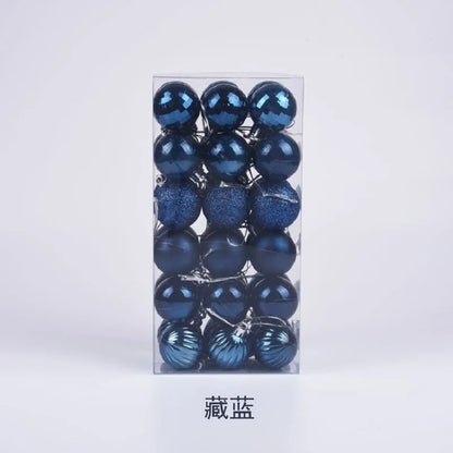 Bola de Natal conjunto de 36 peças de enfeite de árvore de Natal de 4 cm para aumentar