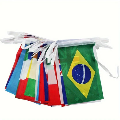 Bandeira de corda de 32 países bandeira internacional bandeira Copa do Mundo