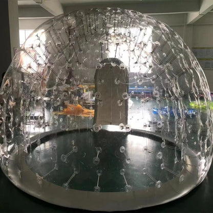 Bolha inflável ao ar livre ponto cênico inflável de PVC que acende, bola grande decorada