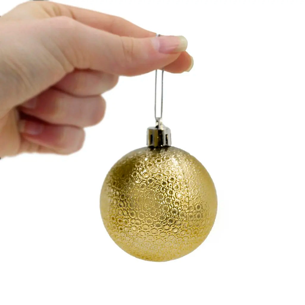 Bola de Natal Dourado Kit 12 Bolas Natalinas Enfeite Árvore de Natal 6cm*6cm Dourado
