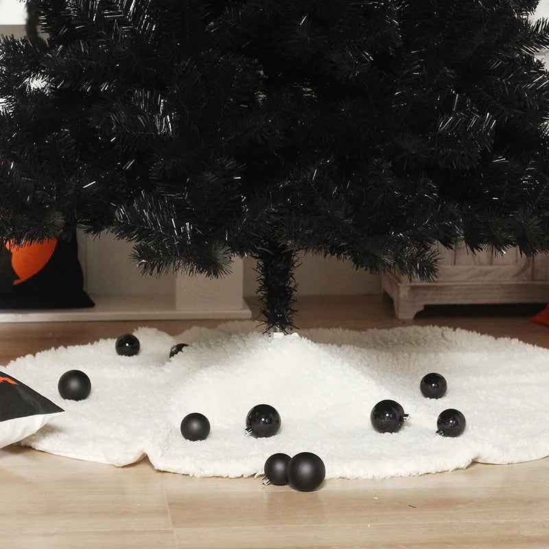 Árvore de Natal Artificial Preto com Suporte de Metal para Decoração Casa (1,2 Metros)