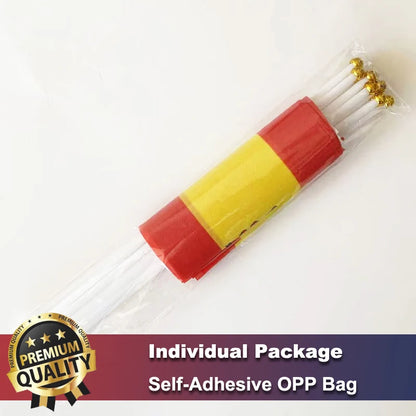 Bandeirinhas Copa do Mundo Pacote com 10 mini bandeiras brancas de bandeira espanhola