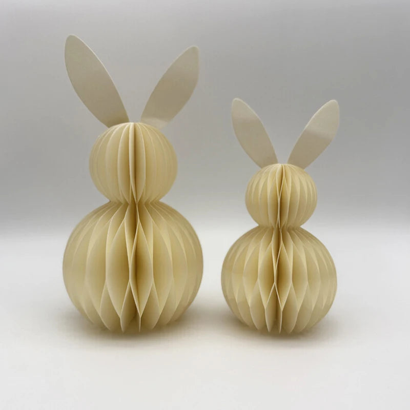 Coelho da Páscoa de Papel Decoração de Páscoa, Conjunto de 2 Peças de Centro de Mesa