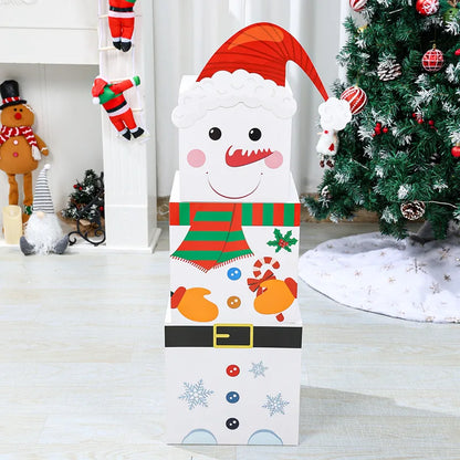 Caixas Empilhamento Feliz Natal 16 Caixas Empilháveis de Natal com Chapéus em 4 Designs