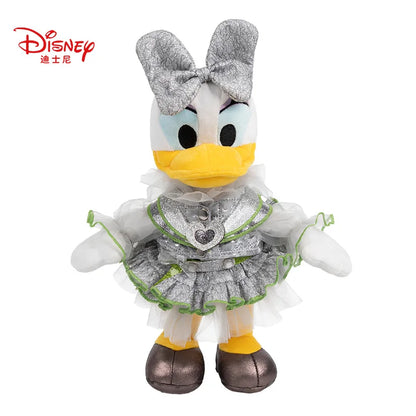 Disney Minnie Mouse Margarida/Pato Donald/Mickey, rosa e preto saia bolinhas pelúcia