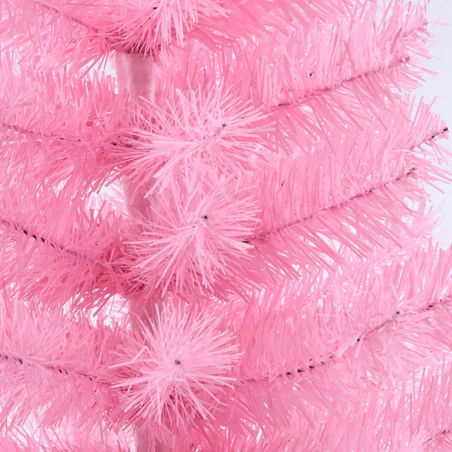 Árvore de Natal Rosa Mini Árvore de Natal de 1,6 m, Pontas de Ramo de PVC, Rosa Cerejeira