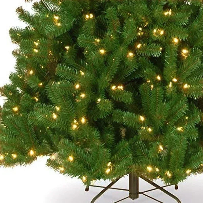 Árvore de Natal Pré-Iluminada 2 Metros Árvore Decorativa Artificial Verde Articulada LED