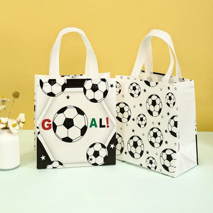 Bolsas Copa do Mundo De Tecido Não Tecido Com Tema De Futebol, 4 Peças, Multiuso