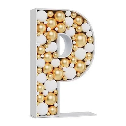 Letras Gigante Moldura para balões, moldura de mosaico de 73 cm, balões reutilizáveis