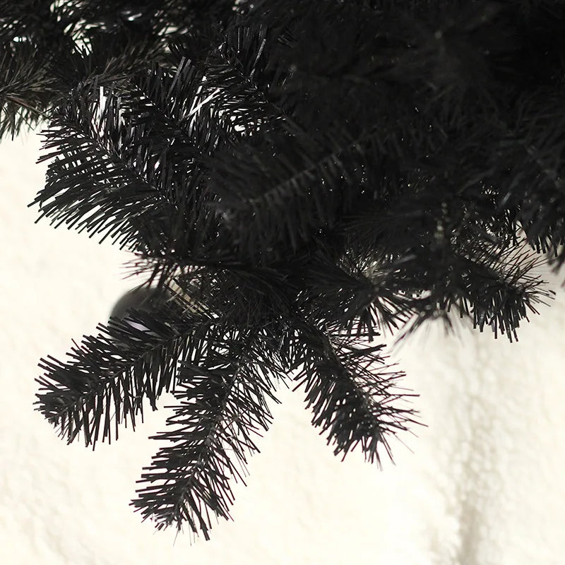 Árvore de Natal Artificial Preto com Suporte de Metal para Decoração Casa (1,2 Metros)