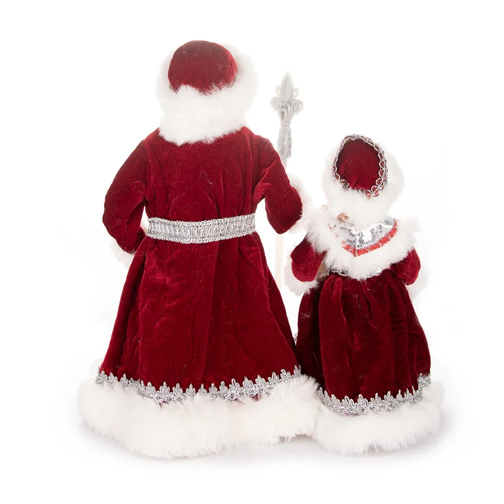 Papai Noel Grande Muñeco Cajado Azul Claro Figura do Papai Noel Ded Moroz Natalino