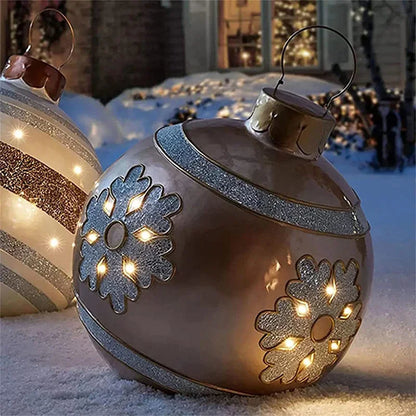 Bola de Natal inflável Genérica de PVC para Áreas Externas, Enfeite Árvore Natal 60cm