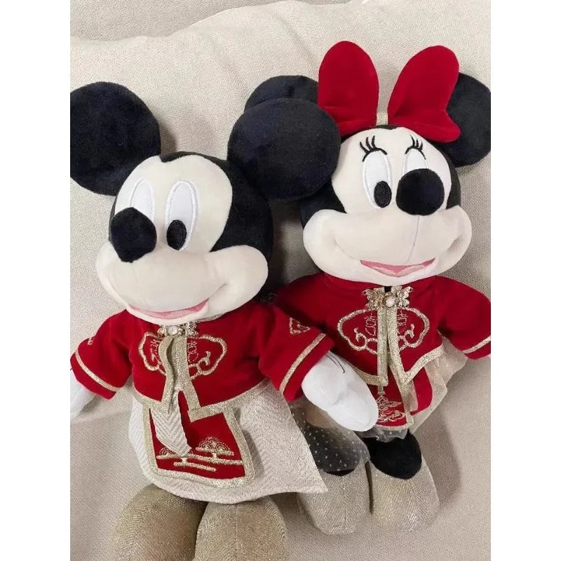 Boneco Mickey e Minnie Pelúcia Macio Disney - Pelúcia Mickey Disneylândia 36cm/24cm