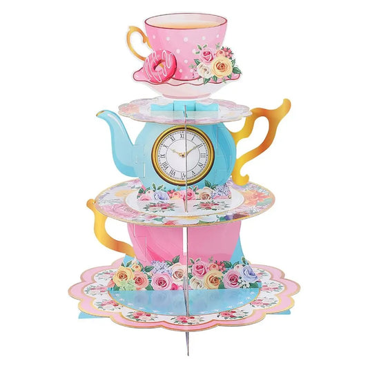 1 Peças de suporte floral para cupcake Dia das Mães de chá, decoração festa