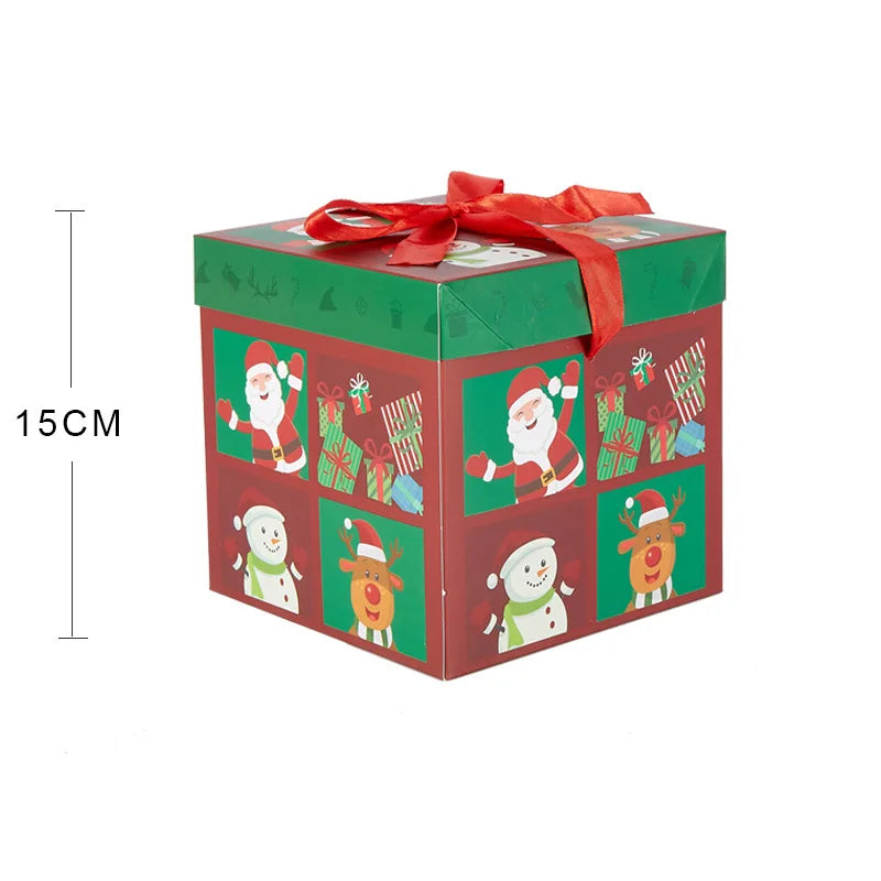 Caixas Natal Lindas 3 Caixas de Presente de Natal com Tampa e Caixas de Natal