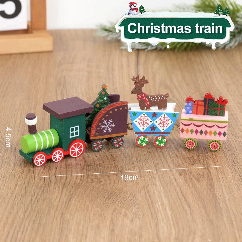 Trenzinho de Natal de Madeira Enfeite Decorativo de Mesa Mdf 25cm