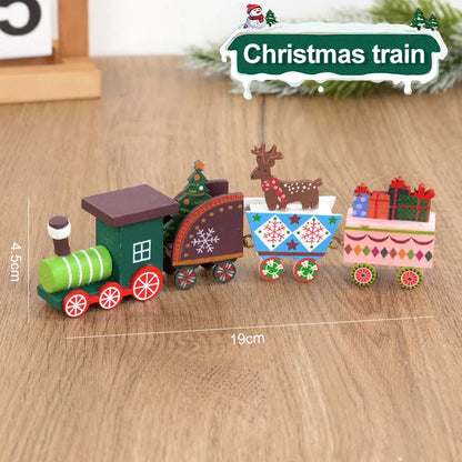 Trenzinho de Natal de Madeira Enfeite Decorativo de Mesa Mdf 25cm
