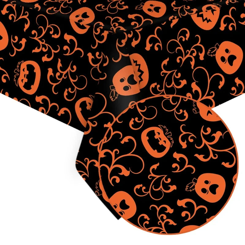 Toalhas de mesa sangrentas de Halloween Capa de crânio de plástico capa de mesa