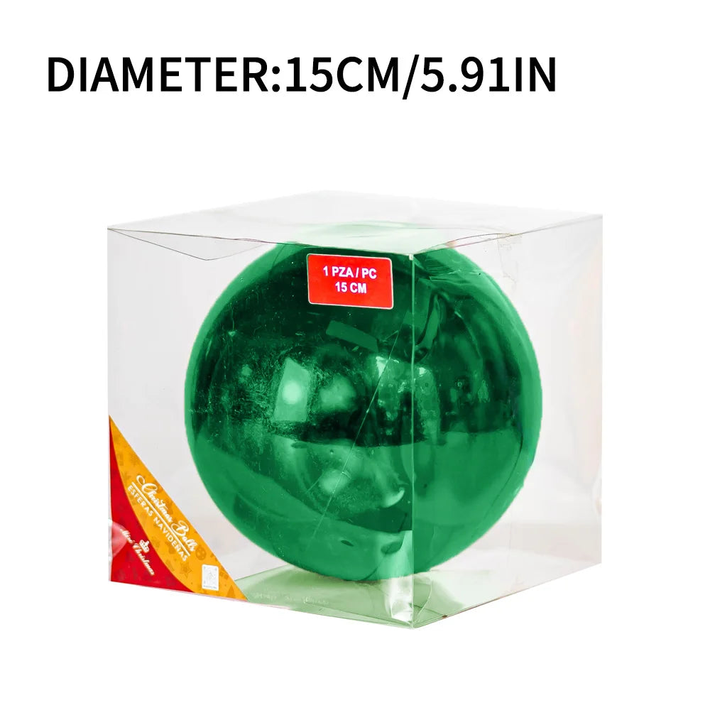 Bola de Natal Dourada Ouro/Azul/Verde e Vermelho com 15CM*5.91 Pol.