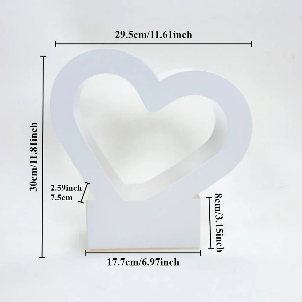 Sacola de flores amor conjunto de 10 peças cestos decorativos flores papelão dourados