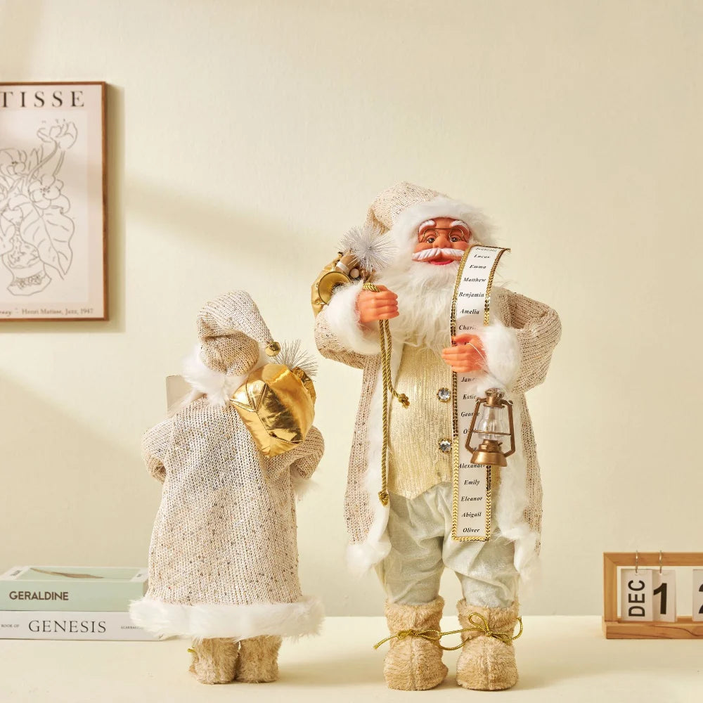 Boneco Papai Noel decoração de papai Noel em pé figura de papai Noel, 45cm