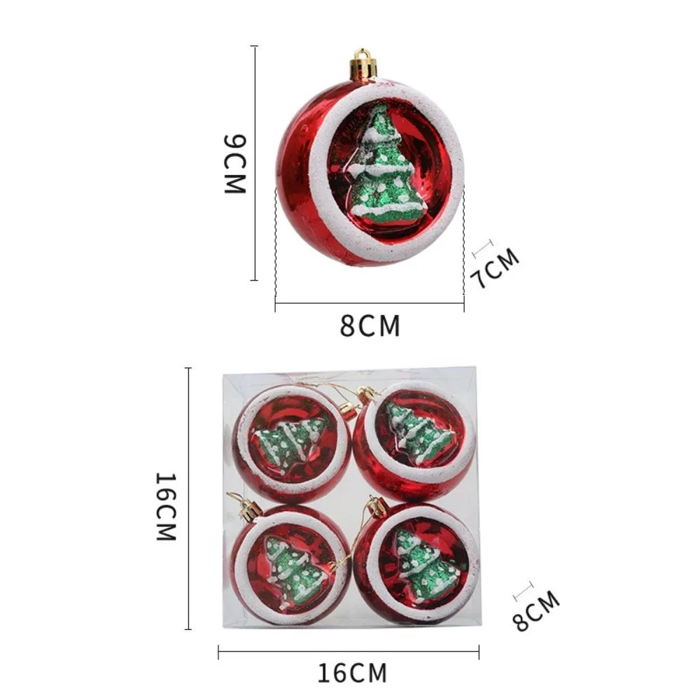 Natal 2 peças de decoração de árvore de Natal pequenas estatuetas de enfeite de Natal