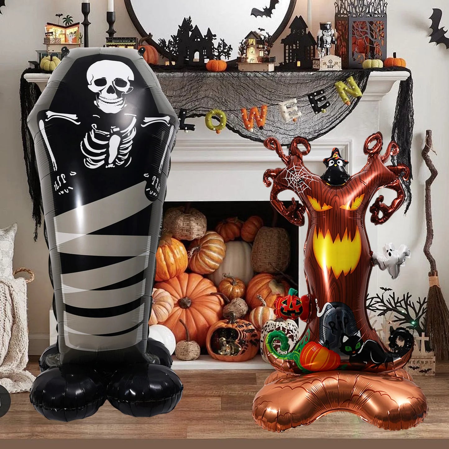 6 Pés Halloween inflável corpo caveira decoração ao ar livre inflável quintal corpo caveira