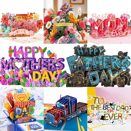 Cartão Pop Up Dia das Mães, Cartão de Dia das Mães da Filha, Pop Up Feliz Dia das Mães!