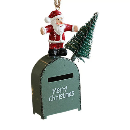 Caixas de cartão de Papai Noel | Caixas de envelope rústicas Porta-cartões de metal