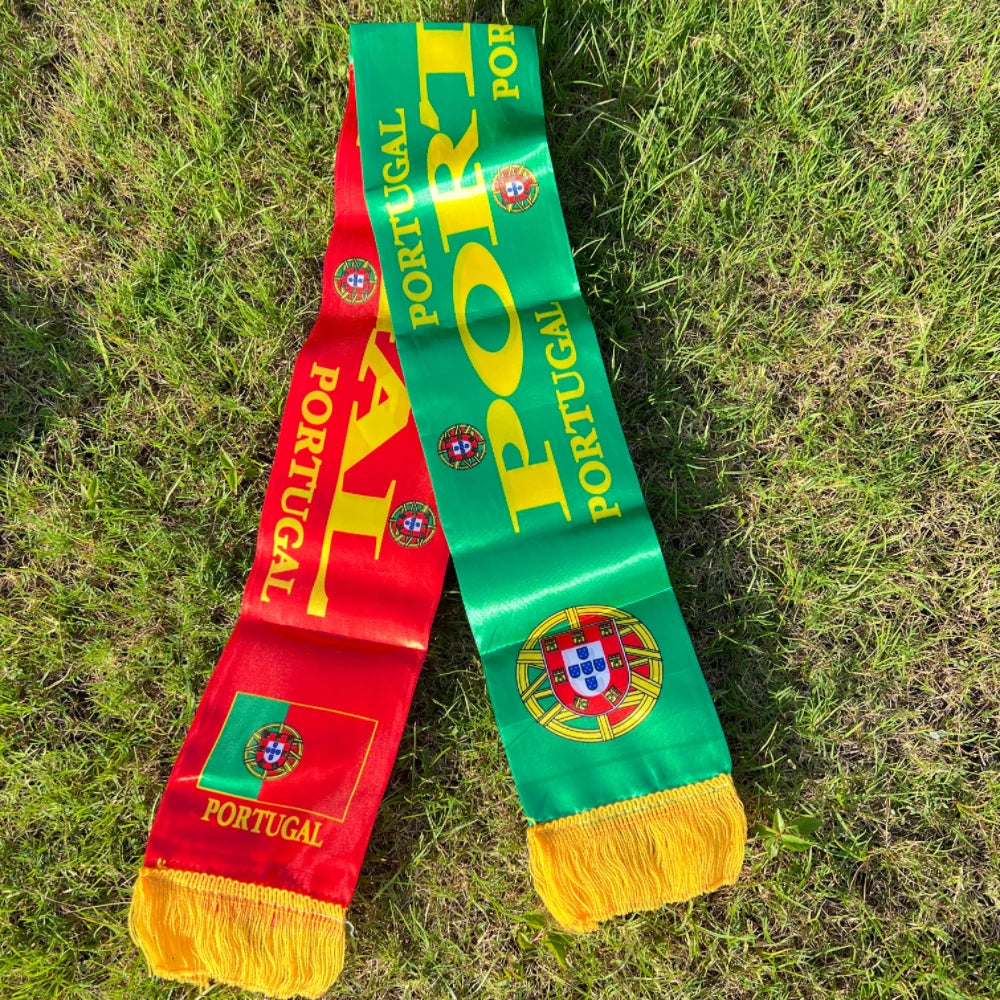 Copa do Mundo Cachecol de malha de futebol de Portugal  Tamanho: 14x130cm