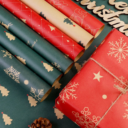 Papel Kraft de Elementos de Natal/de Embrulho de Caixa de Presente Suprimentos Festas