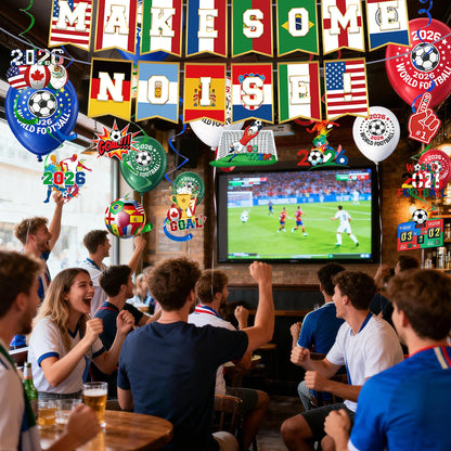 Banner para decoração de festa de futebol mundial, decoração de parede eventos esportivos